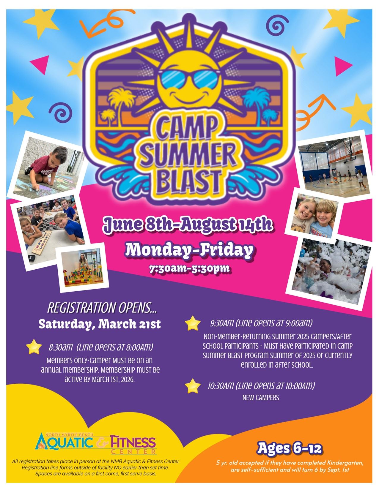 2026 Camp Summer Blast Flyer Front