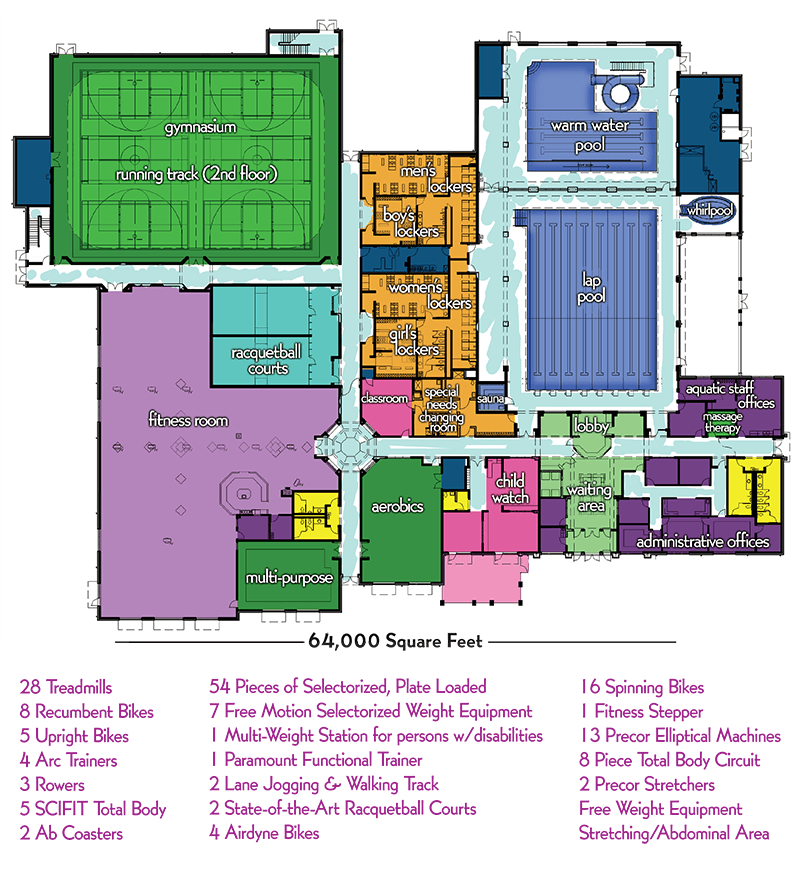 Aquatic and Fitness Center Facility Map